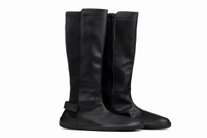 Ahinsa Barefoot Women's Tall Boots Black | MTV8347VC