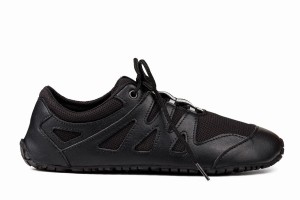 Ahinsa Chitra Run Barefoot Men's Running Shoes Black | FCM6393EC