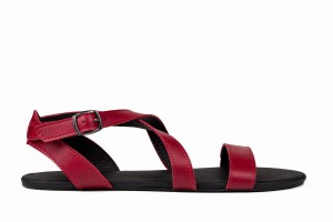 Ahinsa Hava Barefoot Women's Sandals Burgundy | PYE2948RH