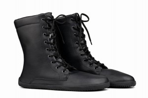 Ahinsa Jaya Barefoot Men's Winter Boots Black | OMQ9983LY