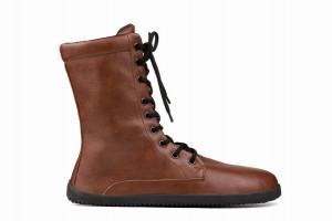 Ahinsa Jaya Zip-up Barefoot Women's Winter Boots Brown | ACJ2586PE