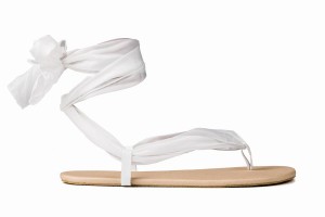 Ahinsa Ribbon Ankle-tie Barefoot Women's Sandals Beige | IEE6262OV