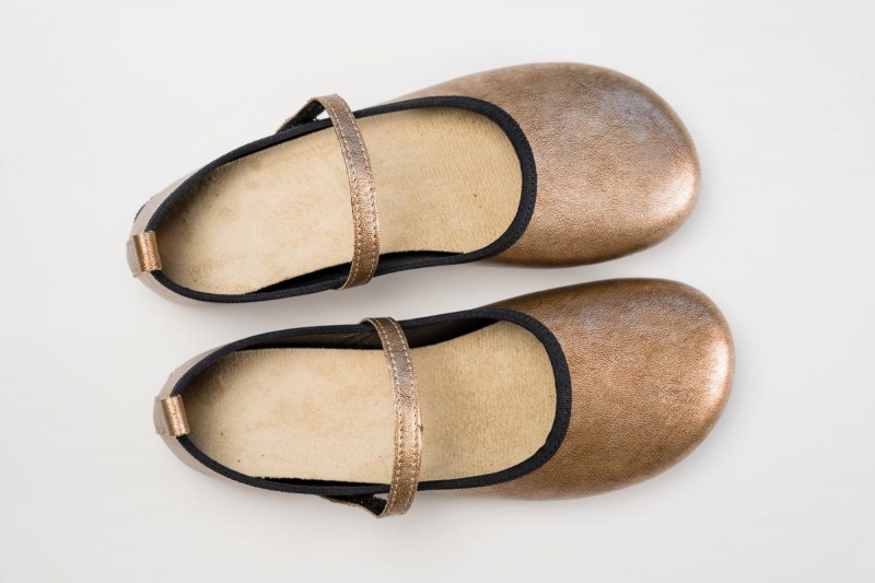 Ahinsa Ananda Barefoot Women's Ballet Flats Gold | EPS4293JX