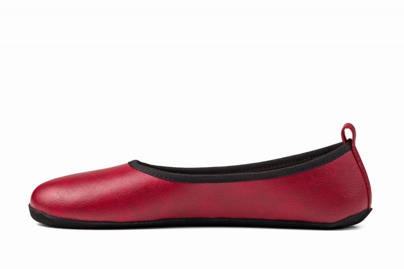 Ahinsa Ananda Narrow Barefoot Women's Ballet Flats Burgundy | SPB5868BC