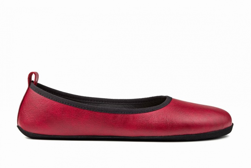 Ahinsa Ananda Narrow Barefoot Women\'s Ballet Flats Burgundy | SPB5868BC