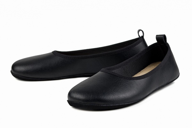 Ahinsa Ananda Narrow Barefoot Women's Ballet Flats Black | SNU4381YJ