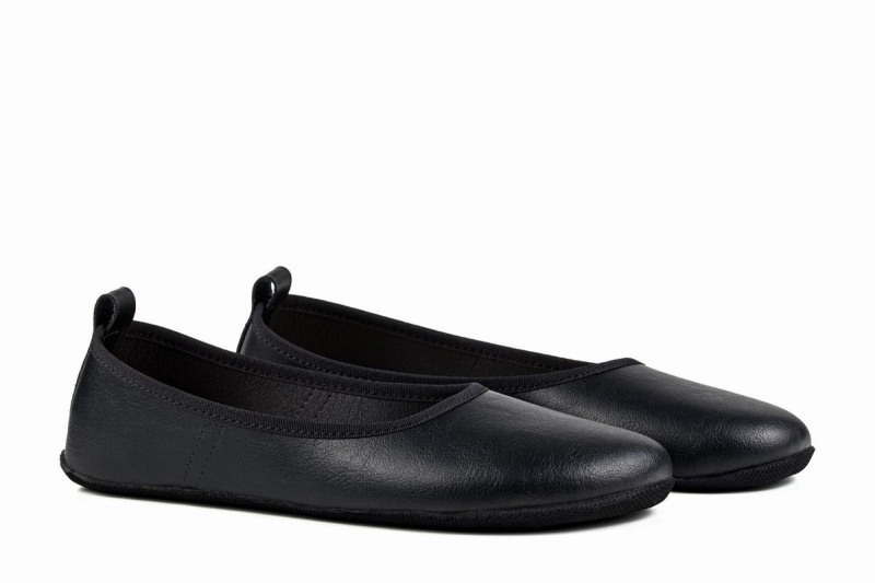 Ahinsa Ananda Narrow Barefoot Women's Ballet Flats Black | SNU4381YJ