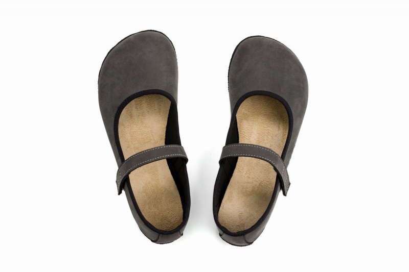 Ahinsa Ananda Nubuck Barefoot Women's Ballet Flats Grey | CRA4052HV