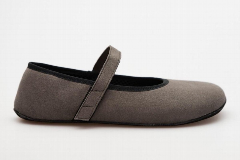 Ahinsa Ananda Suede Barefoot Women\'s Ballet Flats Grey | WLN4481HX