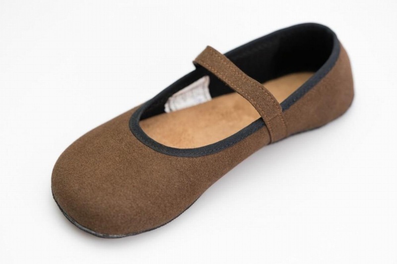 Ahinsa Ananda Suede Barefoot Women's Ballet Flats Brown | GHX5088YK