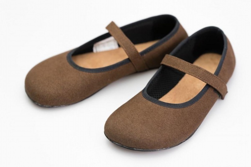 Ahinsa Ananda Suede Barefoot Women's Ballet Flats Brown | GHX5088YK