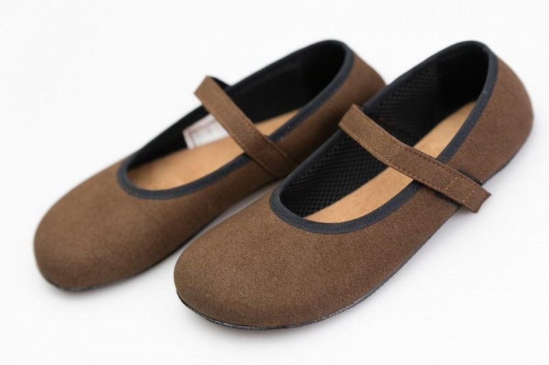 Ahinsa Ananda Suede Barefoot Women's Ballet Flats Brown | GHX5088YK