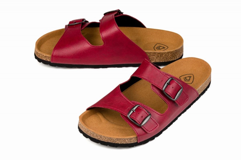 Ahinsa Barefoot Men's Sandals Burgundy | EYF912YF