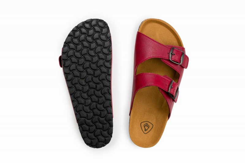 Ahinsa Barefoot Men's Sandals Burgundy | EYF912YF