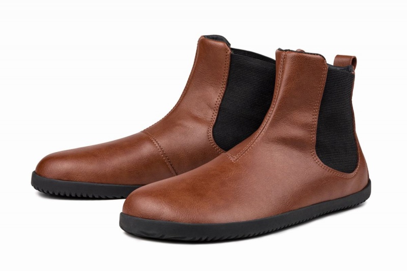 Ahinsa Barefoot Women's Chelsea Boots Brown | MIP7255KK