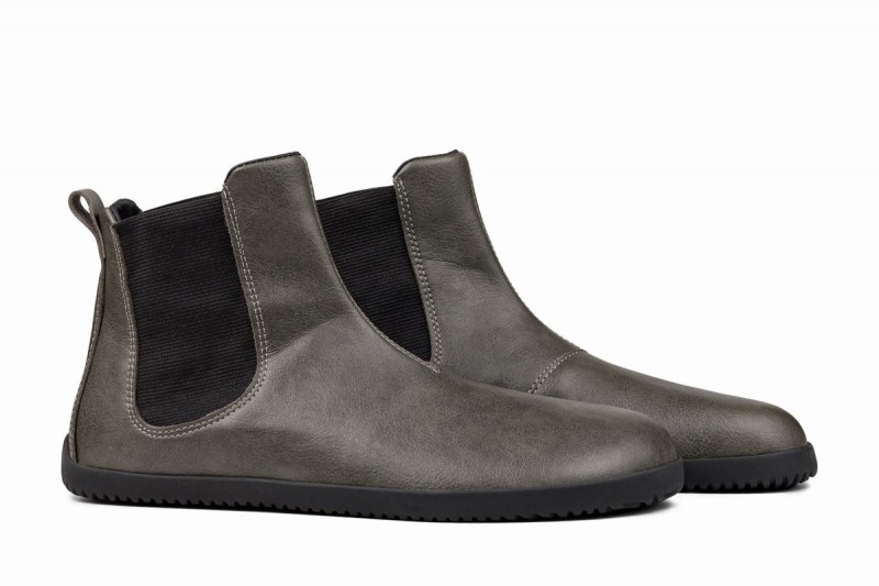 Ahinsa Barefoot Women's Chelsea Boots Grey | MYP3539OL