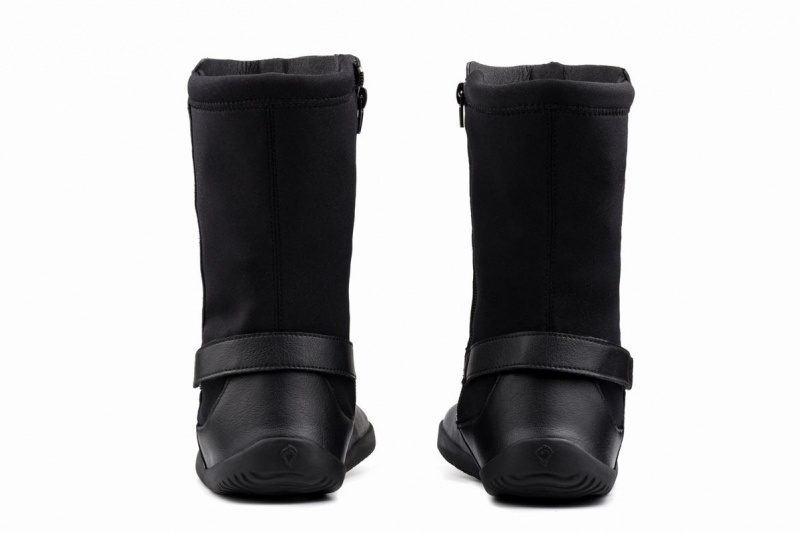 Ahinsa Barefoot Women's Mid-Calf Boots Black | MOL3769IJ