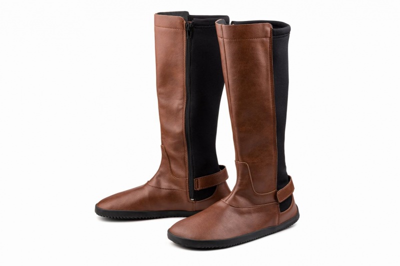 Ahinsa Barefoot Women's Tall Boots Brown | KWF899LV