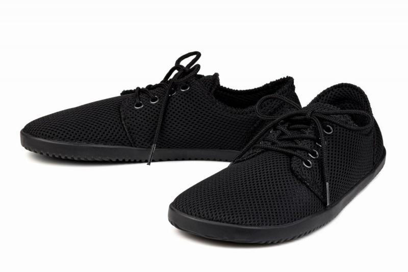 Ahinsa Bindu 2 Airnet Barefoot Men's Sneakers Black | ILE458ZK