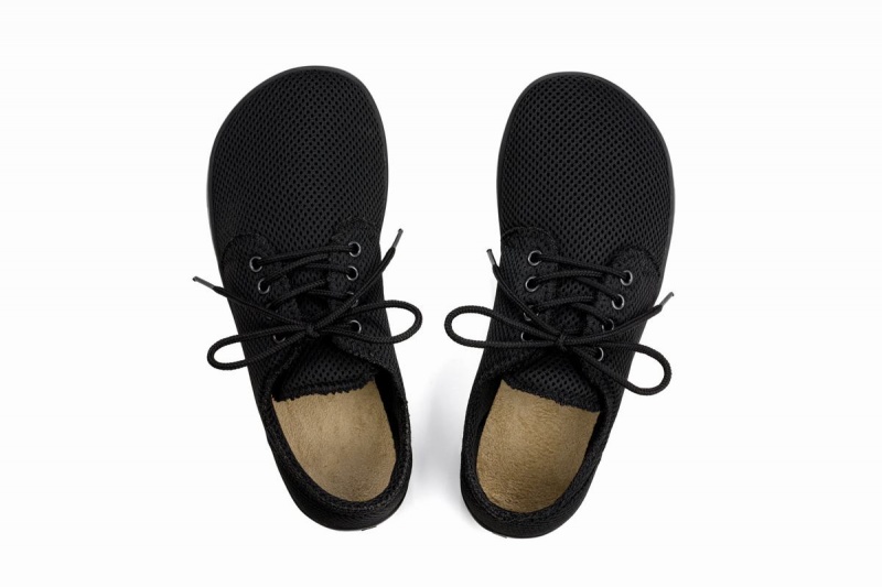 Ahinsa Bindu 2 Airnet Barefoot Men's Sneakers Black | ILE458ZK