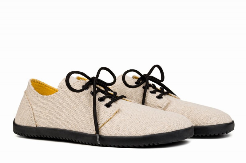 Ahinsa Bindu 2 Hemp Barefoot Men's Casual Shoes Beige | PYO2784PO