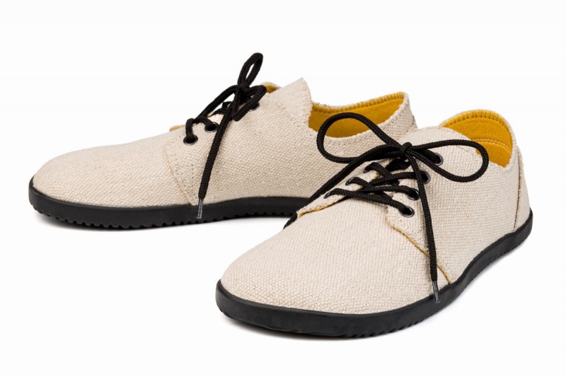 Ahinsa Bindu 2 Hemp Barefoot Men's Casual Shoes Beige | PYO2784PO