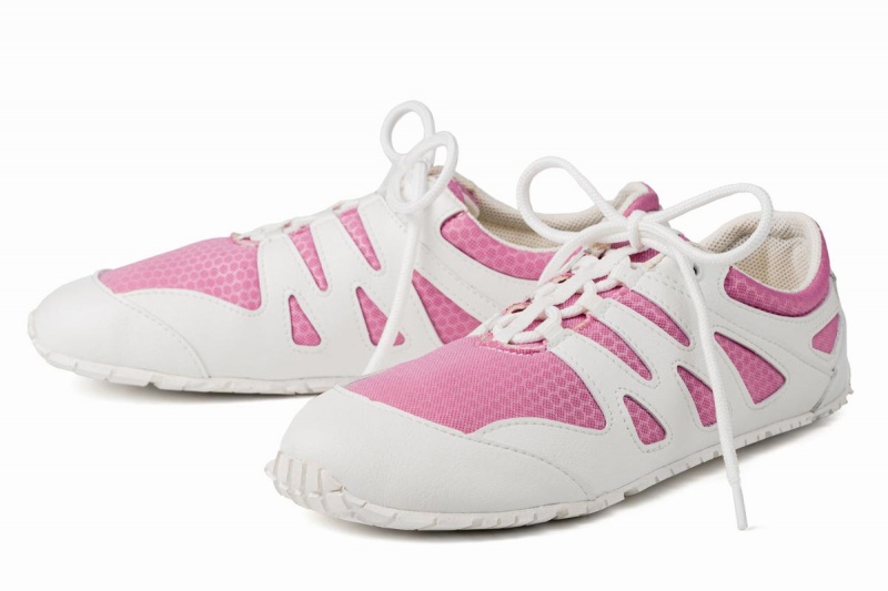 Ahinsa Chitra Run Barefoot Women's Running Shoes Pink White | XMY7352AX