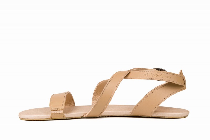 Ahinsa Hava Barefoot Women's Sandals Beige | JXK9237ZS