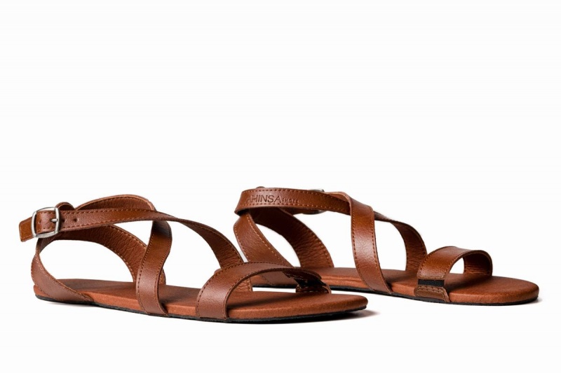 Ahinsa Hava Barefoot Women's Sandals Brown | XKT4879QD