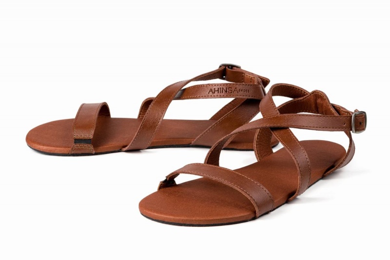 Ahinsa Hava Barefoot Women's Sandals Brown | XKT4879QD