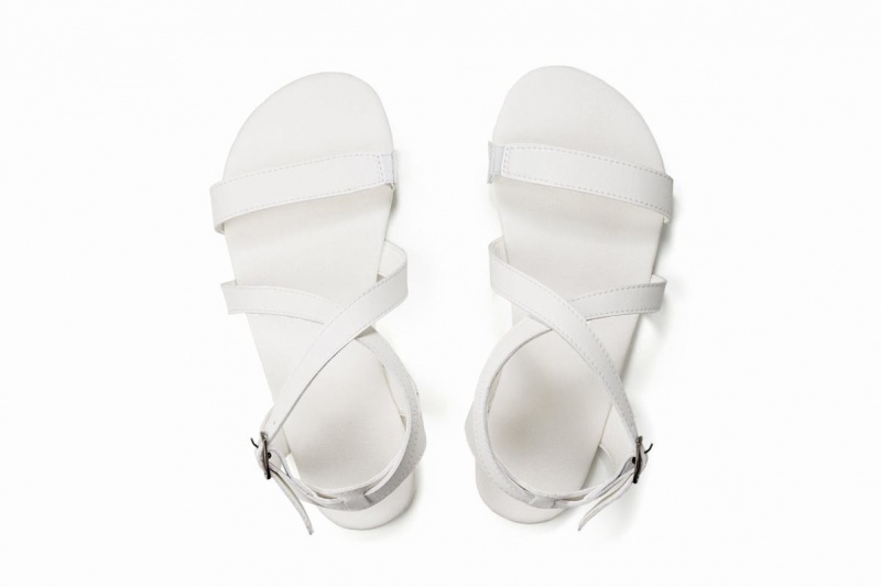 Ahinsa Hava Barefoot Women's Sandals White | ZIH8771XP