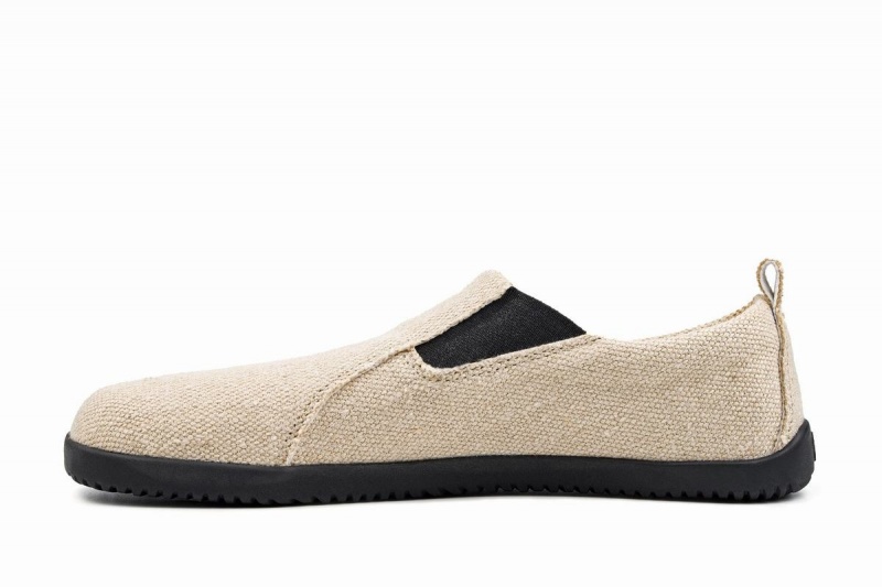 Ahinsa Hemp Barefoot Men's Slip On Sneakers Beige | NKM3946QM