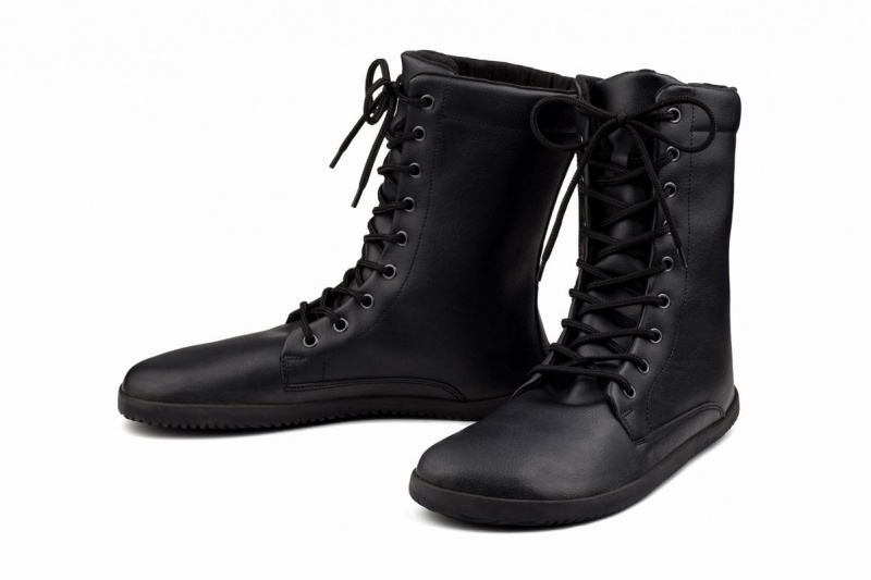 Ahinsa Jaya Barefoot Men's Winter Boots Black | OMQ9983LY