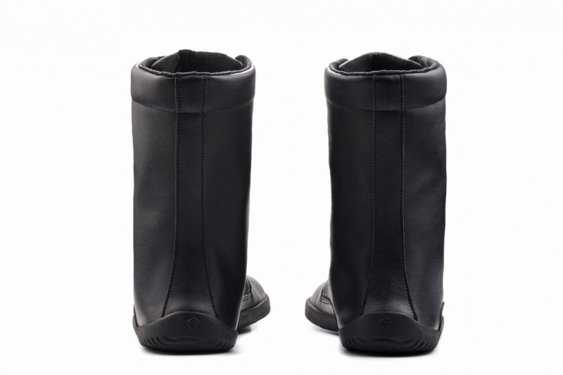 Ahinsa Jaya Barefoot Men's Winter Boots Black | OMQ9983LY