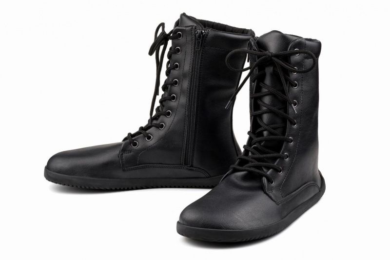 Ahinsa Jaya Zip-up Barefoot Women's Winter Boots Black | IAC8822ZB