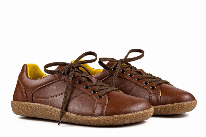 Ahinsa Pura Barefoot Women's Sneakers Brown | DFJ4599VU