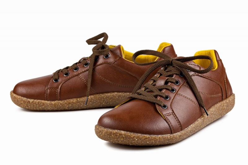 Ahinsa Pura Barefoot Women's Sneakers Brown | DFJ4599VU