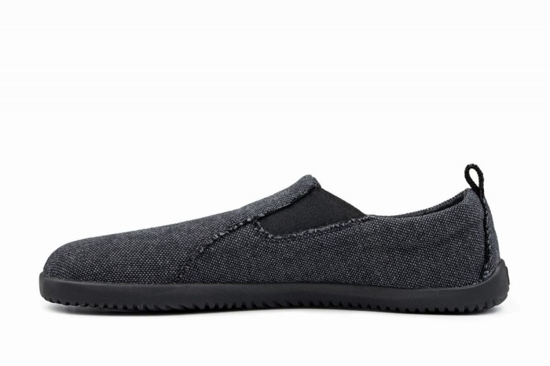 Ahinsa Recycled Barefoot Men's Slip On Sneakers Dark Grey | JQW215VK