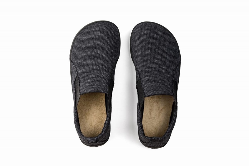 Ahinsa Recycled Barefoot Women's Slip On Sneakers Dark Grey | COX2213AQ