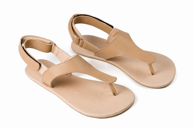 Ahinsa Simple Barefoot Men's Sandals Beige | EDR9092LX