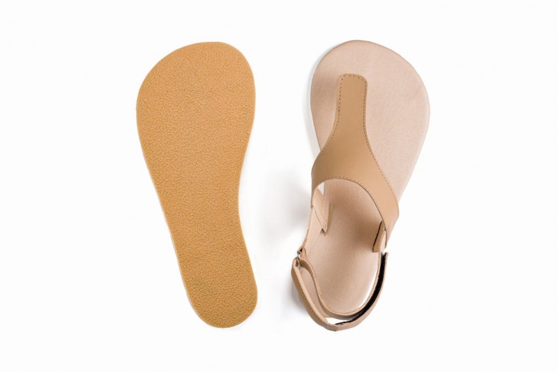 Ahinsa Simple Barefoot Men's Sandals Beige | EDR9092LX