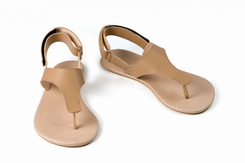 Ahinsa Simple Barefoot Men's Sandals Beige | EDR9092LX