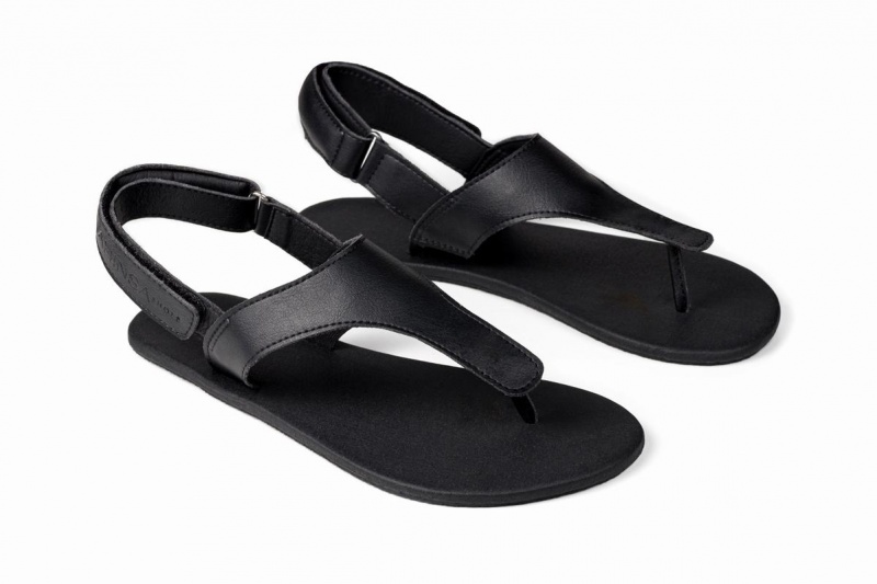 Ahinsa Simple Barefoot Men's Sandals Black | SYO5657UL