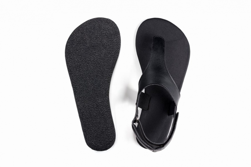 Ahinsa Simple Barefoot Men's Sandals Black | SYO5657UL