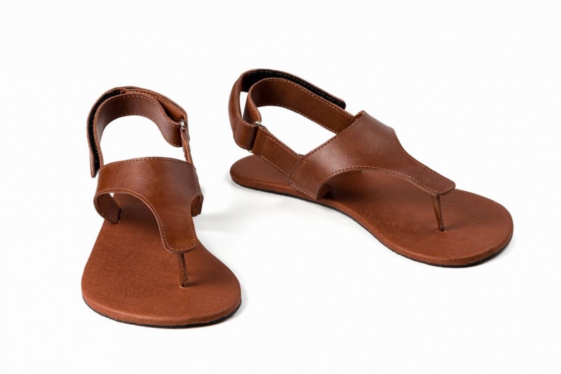 Ahinsa Simple Barefoot Men's Sandals Brown | JHY3929LV