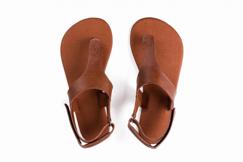 Ahinsa Simple Barefoot Men's Sandals Brown | JHY3929LV