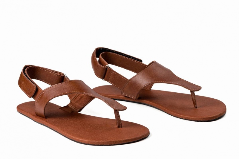 Ahinsa Simple Barefoot Men's Sandals Brown | JHY3929LV