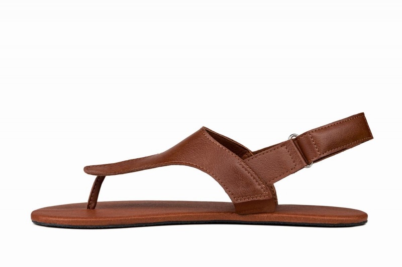 Ahinsa Simple Barefoot Men's Sandals Brown | JHY3929LV