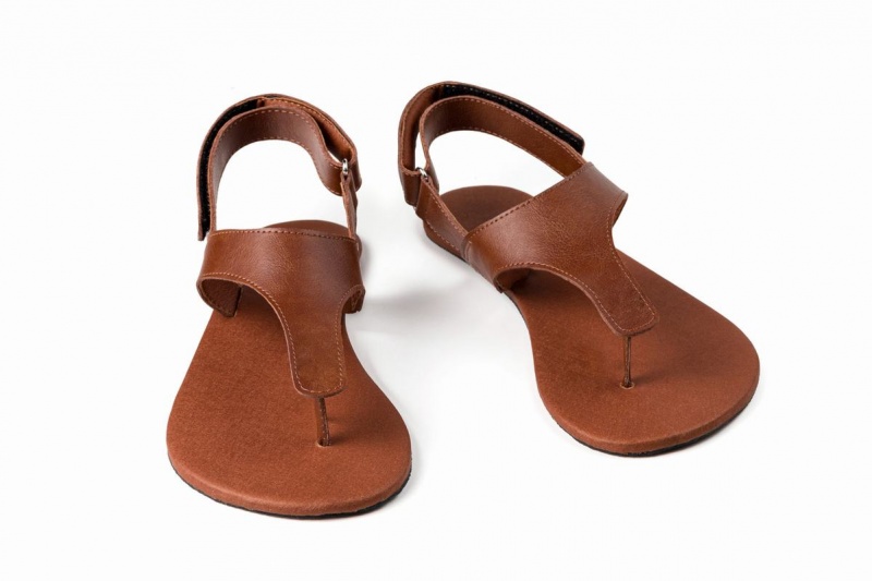 Ahinsa Simple Barefoot Men's Sandals Brown | JHY3929LV