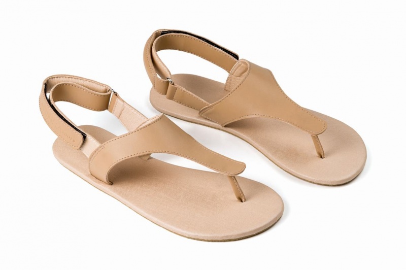 Ahinsa Simple Barefoot Women's Sandals Beige | NPZ4881TY